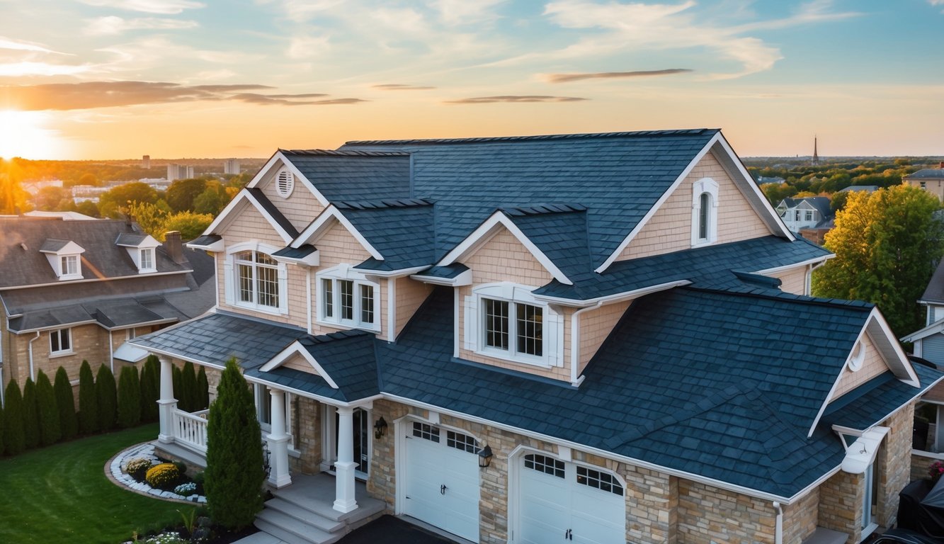 A cozy house in Paris, Ontario with a newly installed shingle roof and fresh exterior paint