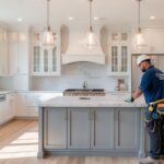 Modern kitchen renovated with new cabinets and appliances